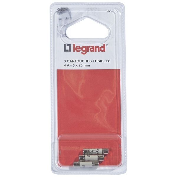 3 Cartouches 5X20 4A legrand 092935