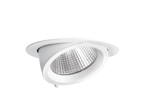 Randy 3 - downlight rond, orientable, blanc, 70°, led intég 34w 3000k - 50192