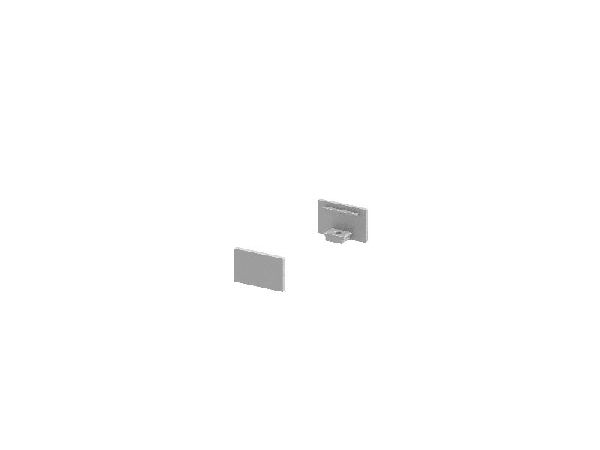 GRAZIA 10, embouts pour profil plat, 2 pcs., alu anodisé 1000475