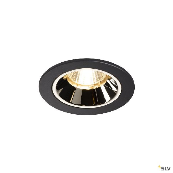 NUMINOS® S, encastré de plafond, 40°, noir/chrome, LED, 8,6W, 3000K, IP20/IP44 1003798