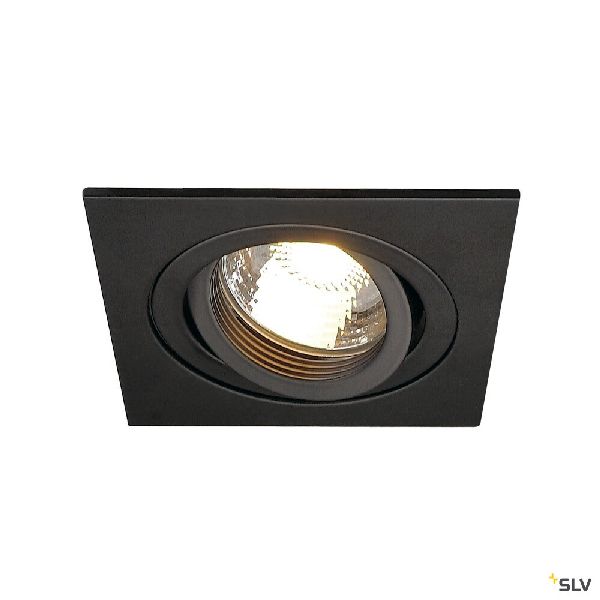 NEW TRIA 78, GU10 encastré, carré, noir mat, max. 50W, lames ressorts 111720
