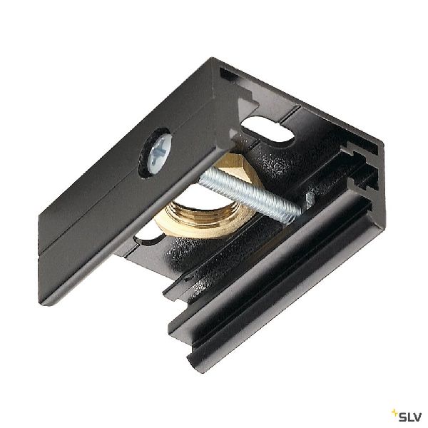 EUTRAC®, clip de fixation, intérieur, pour rail 3 allumages en saillie, noir 145730