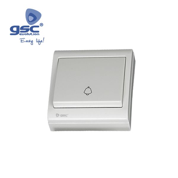Interrupteur "sonnette" Blanc 80x80mm 10A 250V | 000200493