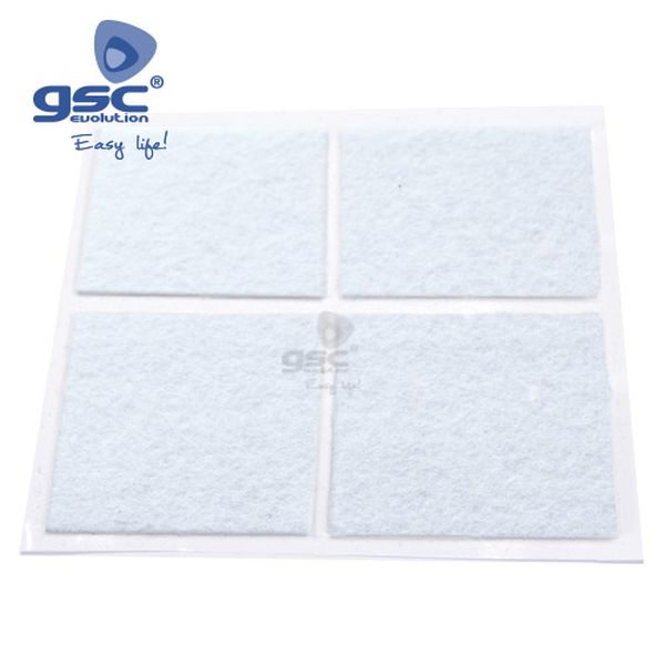 Set 4 feutres adhesifs carrés 44x38mm - Blanc | 003802768