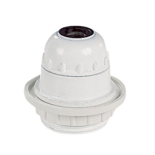 Douille E27 Thermoplastique Double Bague Blanc