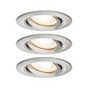 Kit enc Prem Nom IP65 orientable LED 3x7W 230 V GU10 51 mm Acier brossé/alu z