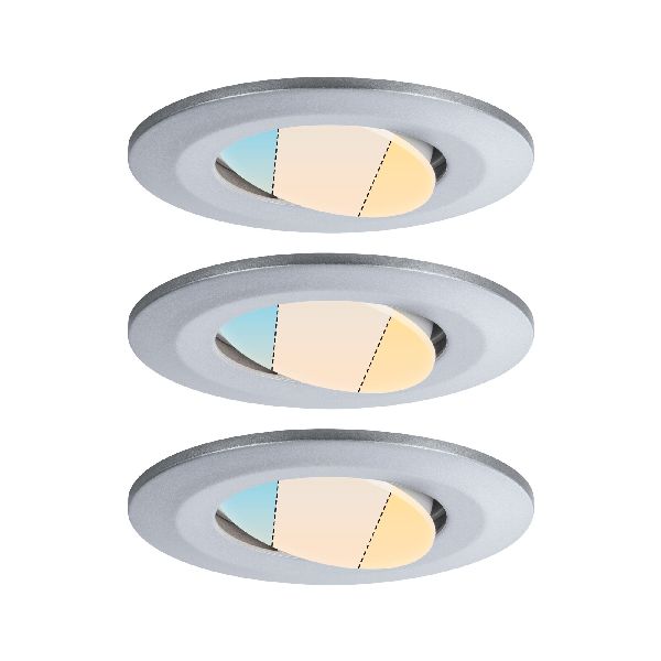 Kit ENC Calla IP65 WhiteSwitch rd noir 3x550lm 5,5W 230V chrome dép