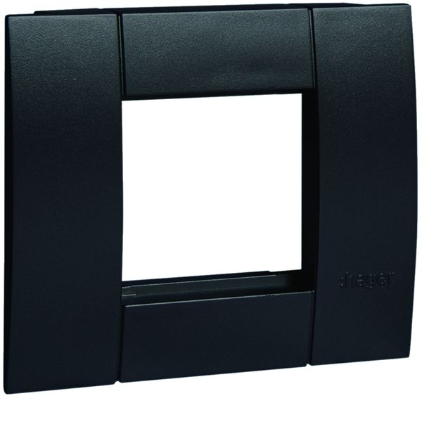 Support d'appareillage 45x45 simple noir pour goulottes alu GT4519011