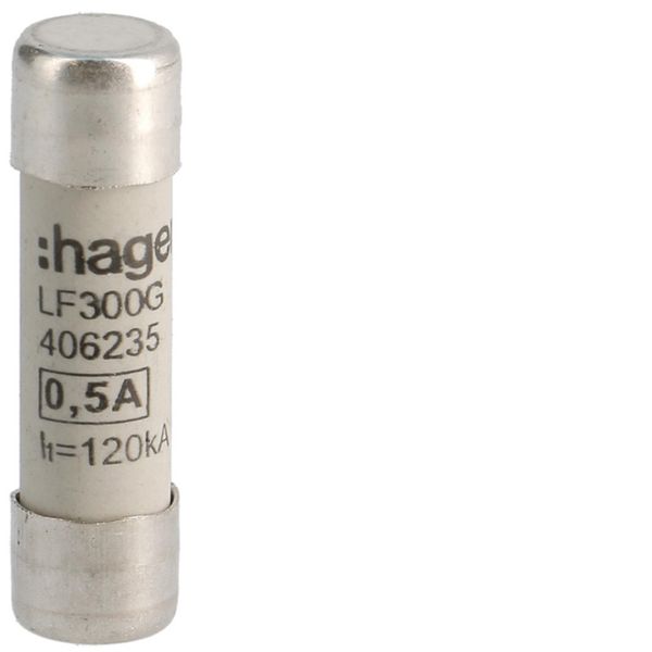 Cartouche Fusible cylindrique 10x38mm gG 0.5A 500V AC 120kA LF300G