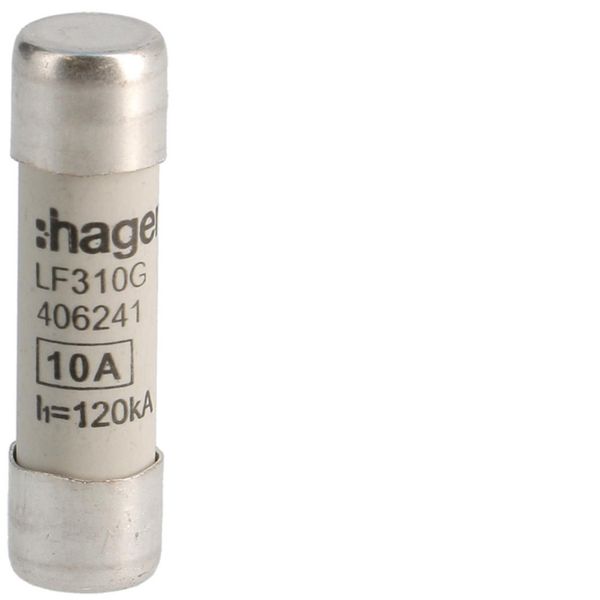 Cartouche Fusible cylindrique 10x38mm gG 10A 500V AC 120kA LF310G