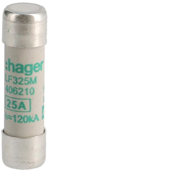 Cartouche Fusible cylindrique 10x38mm aM 25A 400V AC 120kA LF325M