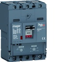 Disjoncteur Boitier Moulé h3+ P160 TM A/A 3P3D In40A Icu25kA à cage HHS040DC