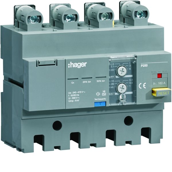 Bloc différentiel P250 4P In160A Idn et temporisation réglables HBT160H