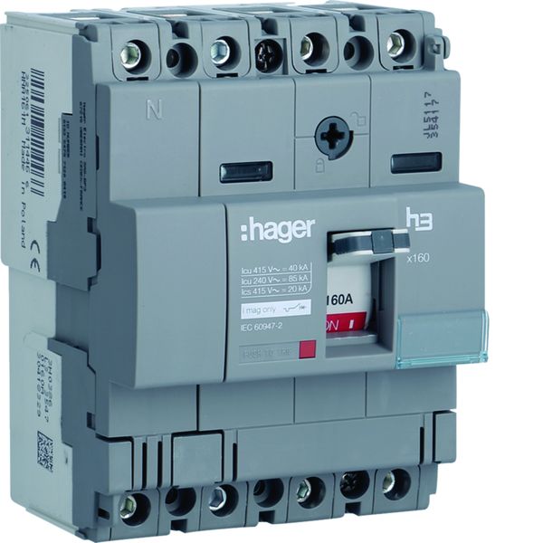 Disjoncteur Boitier Moulé h3 x160 MAG (ICB) 4P4D In160A Icu40kA à cage HNA161M