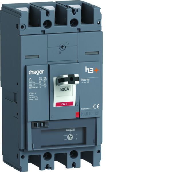 Disjoncteur Boitier Moulé h3+ P630 MAG (ICB) 3P3D In500A Icu50kA à plage HMW500BR