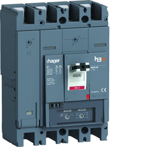 Disjoncteur Boitier Moulé h3+ P630 TM A/A 4P4D In400A Icu50kA à plage HMW401DR