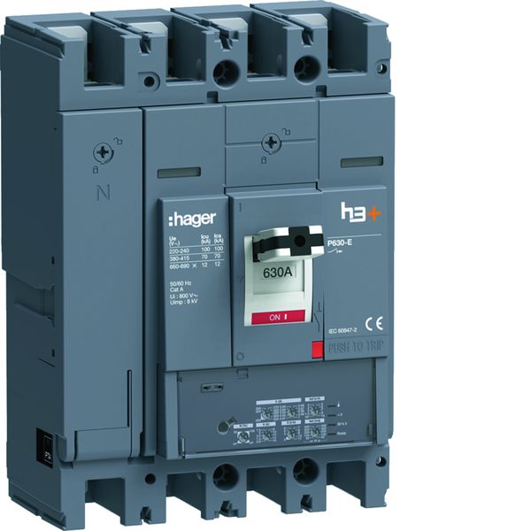 Disjoncteur Boitier Moulé h3+ P630 LSI 4P In630A Icu70kA à plage HEW631JR