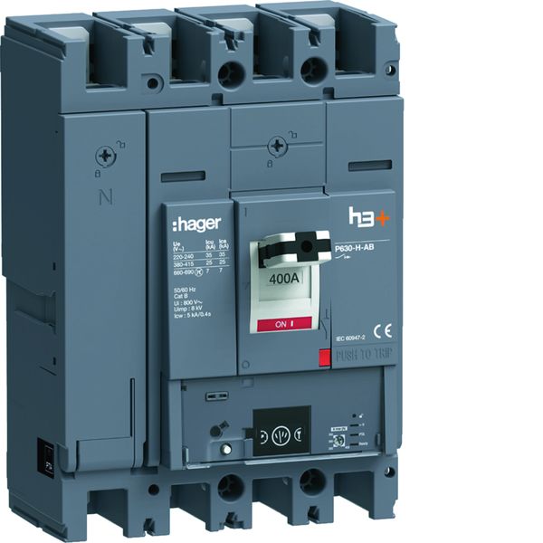 Disjoncteur Boitier Moulé h3+ P630 ENERGY AB 4P4D In400A Icu25kA à plage HHW401NA