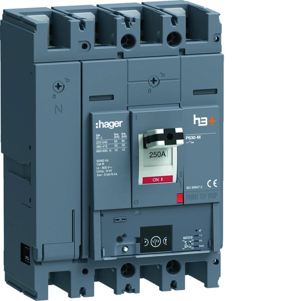 Disjoncteur Boitier Moulé h3+ P630 ENERGY 4P4D In250A Icu50kA à plage HMW251NR
