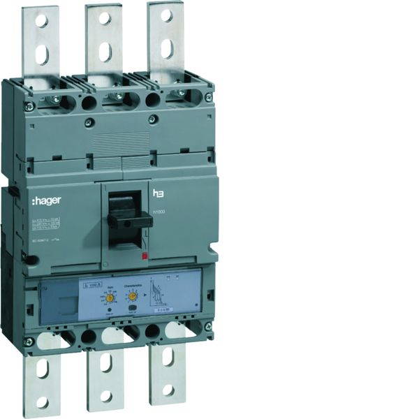 Disjoncteur Boitier Moulé h3 h1600 LSI 3P In1000A Icu50kA à plage HNE970H