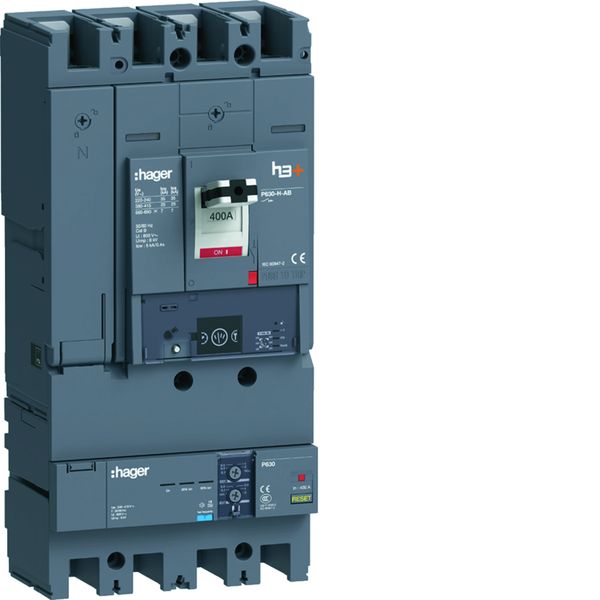 Disjoncteur Boitier Moulé + diff h3+ P630 ENERGY AB 4P4D In400A Icu25kA à plage HHW401NB