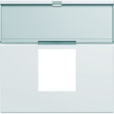 Enjoliveur Gallery prise RJ45 avec porte étiquette 2 modules, finition Pure WXD206B