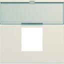 Enjoliveur Gallery prise RJ45 avec porte étiquette 2 modules, finition Dune WXD206D