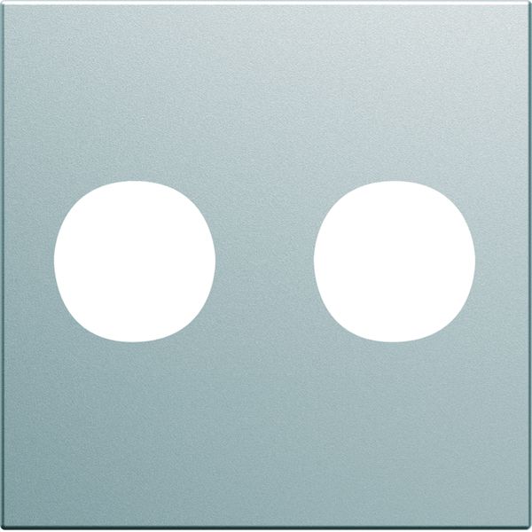 Enjoliveur prise double F gallery 2 modules titane WXD259T