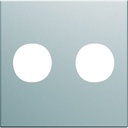 Enjoliveur prise double F gallery 2 modules titane WXD259T