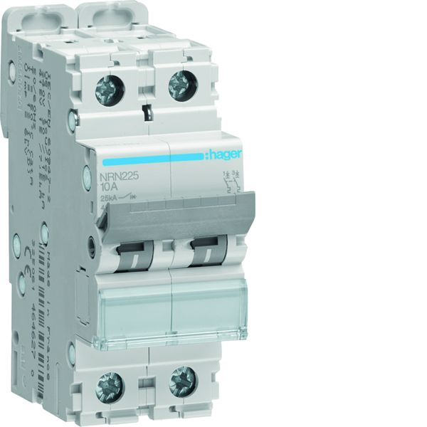 Disjoncteur 25A 2P 25kA Courbe C 2modules NRN225