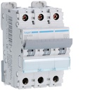 Disjoncteur 3A 3P 6-10kA Courbe D 3modules NGN303