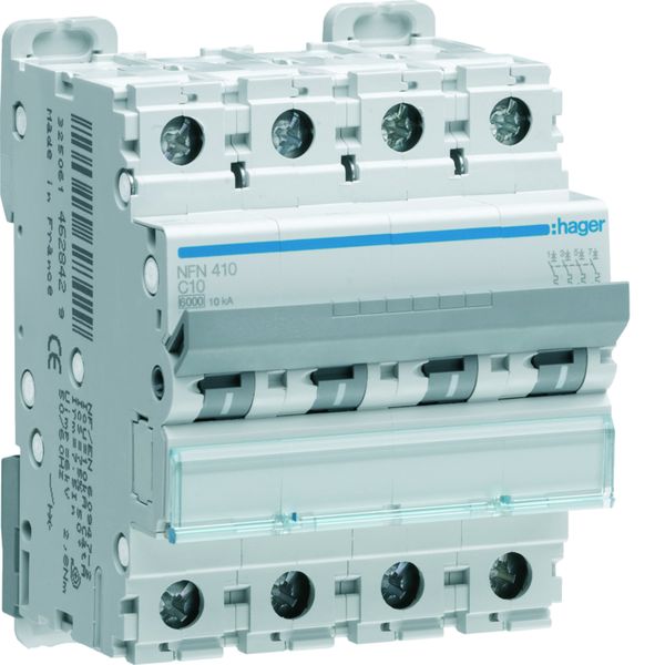 Disjoncteur 3A 4P 6-10kA Courbe D 4modules NGN403