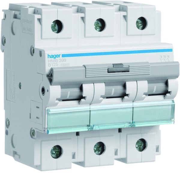 Disjoncteur 125A 3P 15kA Courbe B 4,5modules HMB399
