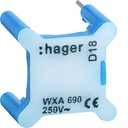Voyant Gallery pour interrupteur, 230V, Bleu WXA690