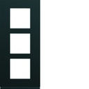 Plaque de finition Gallery 3 postes verticale Nuit entraxe 57 mm WXP0223