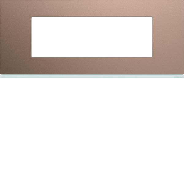 Plaque de finition Gallery 6 modules Rosé entraxe 57 mm WXP0506