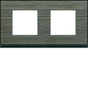 Plaque de finition Gallery 2 postes Pecan horizontale entraxe 71 mm WXP2412