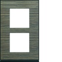 Plaque de finition Gallery 2 postes Pecan verticale entraxe 57 mm WXP2422