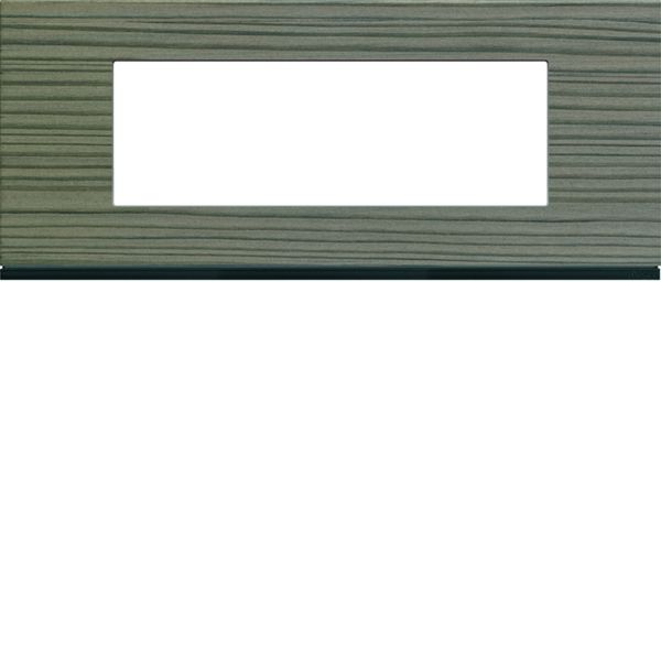 Plaque de finition Gallery 6 modules Grey wood entraxe 57 mm WXP4806