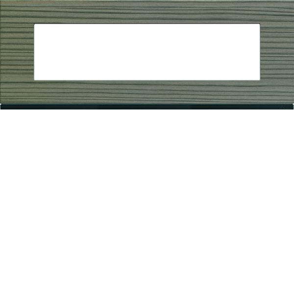 Plaque de finition Gallery 8 modules Grey wood entraxe 71 mm WXP4808