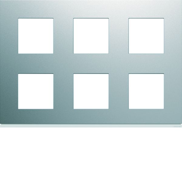 Plaque de finition Gallery 12 modules Titane entraxe 71 mm WXP0186