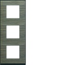 Plaque de finition Gallery 3 postes verticale Pecan entraxe 71 mm WXP2443