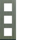 Plaque de finition Gallery 3 postes verticale Grey wood entraxe 71 mm WXP4843