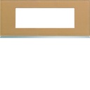 Plaque de finition Gallery 6 modules Cord leather entraxe 57 mm WXP5106