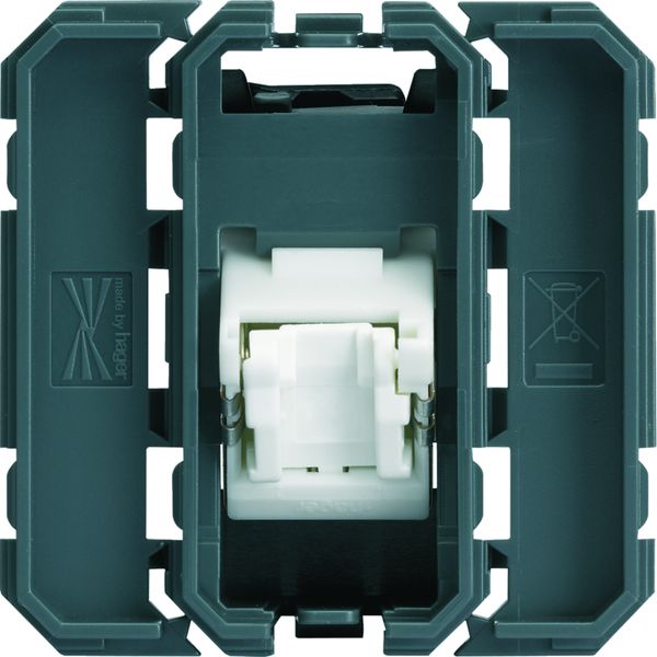 Prise Gallery RJ45 cat.6 FTP 2 modules incliné a 45° WXF231