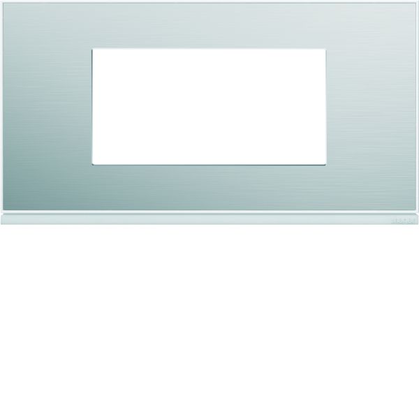 Plaque de finition Gallery 4 modules Aluminium entraxe 71 mm WXP2004