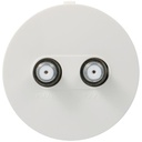 ateha Prise TV double type F associable pour réseaux câblés WJA258B