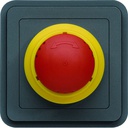 cubyko Arrêt d'urgence 1/4 tour associable gris IP55 WNA033