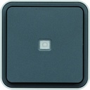 Bouton poussoir 1O/1F lumineux Cubyko étanche IP55 gris pose en saillie WNC021