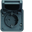 Prise de courant standard allemand Schuko Cubyko étanche IP55 pose en saillie WNC160